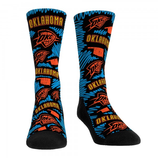 Три пары носков Oklahoma City Thunder Rock Em Socks Unisex 2024/25 City Edition