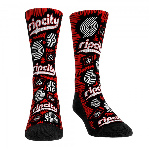 Три пары носков Portland Trail Blazers Rock Em Socks Unisex 2024/25 City Edition