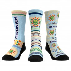 Три пары носков San Antonio Spurs Rock Em Socks Unisex 2024/25 City Edition