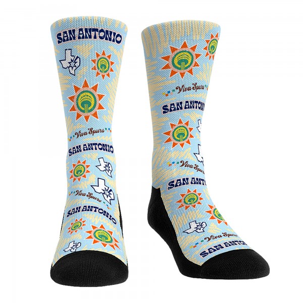 Три пары носков San Antonio Spurs Rock Em Socks Unisex 2024/25 City Edition