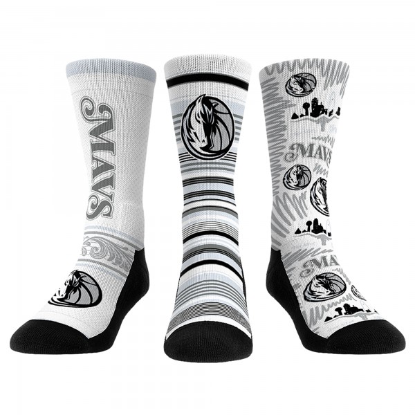 Три пары носков Dallas Mavericks Rock Em Socks Unisex 2024/25 City Edition