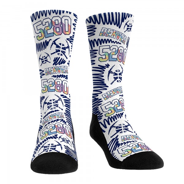 Три пары носков Denver Nuggets Rock Em Socks Unisex 2024/25 City Edition