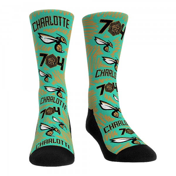 Три пары носков Charlotte Hornets Rock Em Socks Unisex 2024/25 City Edition
