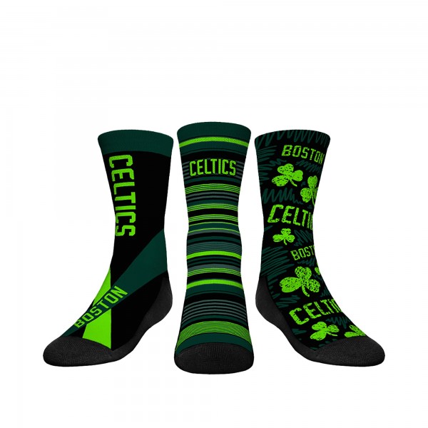 Три пары носков Boston Celtics Rock Em Socks Youth 2024/25 City Edition