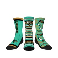 Три пары носков Youth Charlotte Hornets Rock Em Socks 2024/25 City Edition