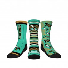 Три пары носков Youth Charlotte Hornets Rock Em Socks 2024/25 City Edition