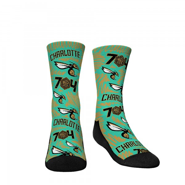 Три пары носков Youth Charlotte Hornets Rock Em Socks 2024/25 City Edition