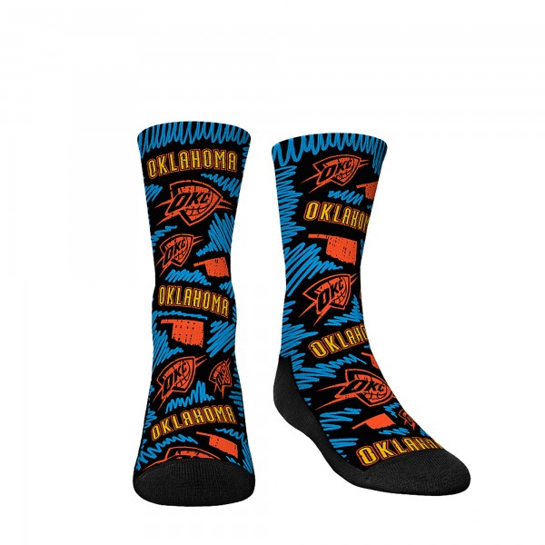 Три пары носков Youth Oklahoma City Thunder Rock Em Socks 2024/25 City Edition
