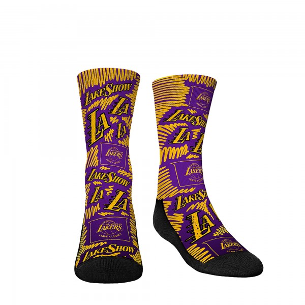 Три пары носков Los Angeles Lakers Rock Em Socks Youth 2024/25 City Edition