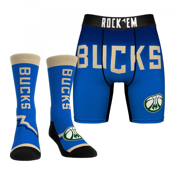 Трусы и носки Milwaukee Bucks Rock Em Socks 2024/25 City Edition