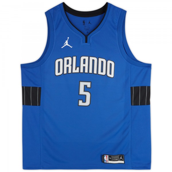 Игровая джерси Paolo Banchero Orlando Magic Autographed Fanatics Authentic Jordan Brand Blue Statement 2022-23 Swingman