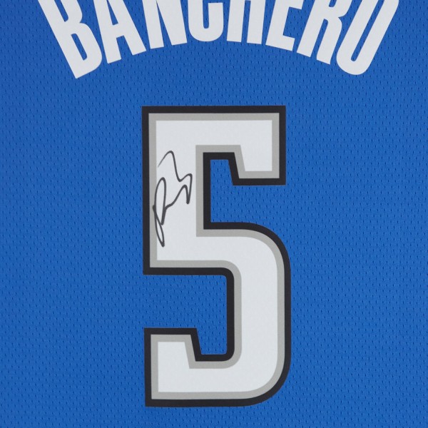Игровая джерси Paolo Banchero Orlando Magic Autographed Fanatics Authentic Jordan Brand Blue Statement 2022-23 Swingman