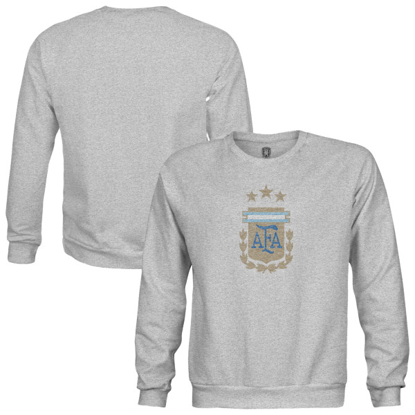 Подростковая Argentina National Team 1863FC Pullover Crewneck Sweatshirt - Heather Gray