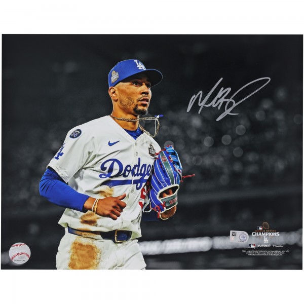 Mookie Betts Los Angeles Dodgers Autographed Fanatics Authentic 2024 World Series Champions 11 x 14 Photograph
