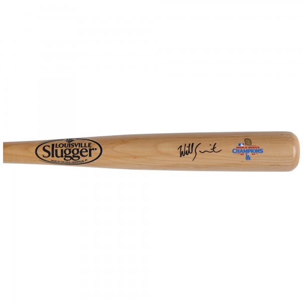 Will Smith Los Angeles Dodgers Autographed Fanatics Authentic 2024 World Series Champions Louisville Slugger Bat