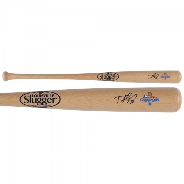Teoscar Hernandez Los Angeles Dodgers Autographed Fanatics Authentic 2024 World Series Champions Louisville Slugger Bat