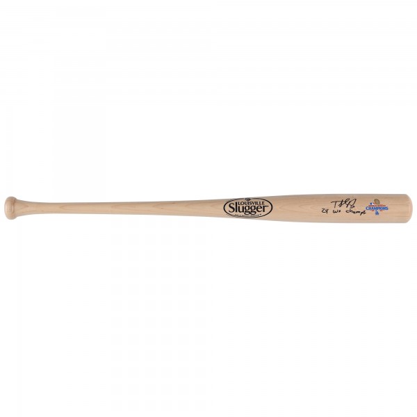 Teoscar Hernandez Los Angeles Dodgers Autographed Fanatics Authentic 2024 World Series Champions Louisville Slugger Bat with 24 WS Champs Inscription