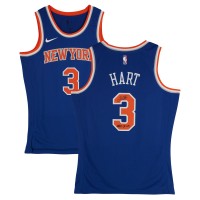 Josh Hart New York Knicks Autographed Nike Blue Icon Swingman Jersey with Hart of New York Inscription