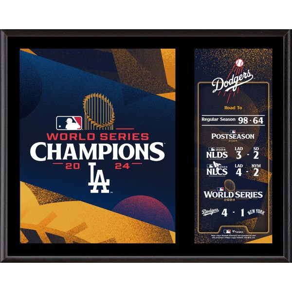 Los Angeles Dodgers Fanatics Authentic 2024 World Series Champions 12 x 15 Sublimated Plaque