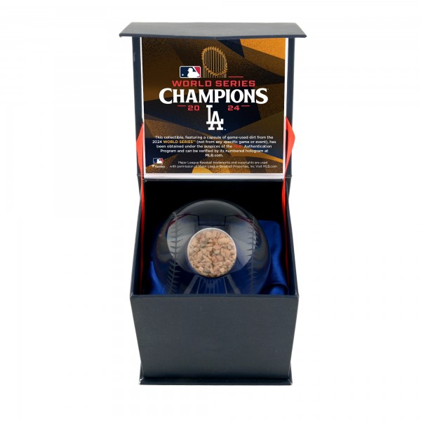 Los Angeles Dodgers Fanatics Authentic 2024 World Series Champions Crystal Baseball with Game-Used World Series Dirt