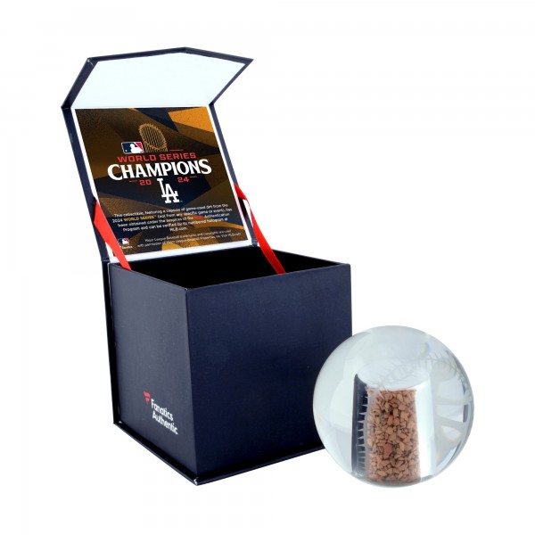 Los Angeles Dodgers Fanatics Authentic 2024 World Series Champions Crystal Baseball with Game-Used World Series Dirt