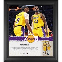 Bronny James & LeBron James Los Angeles Lakers Fanatics Authentic Framed 15 x 17 NBAs First Father-Son Duo to Play Together Collage