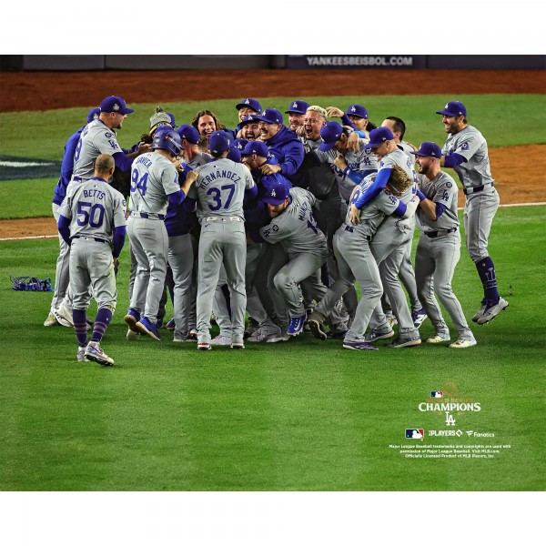 Los Angeles Dodgers Unsigned Fanatics Authentic 2024 World Series Champions Dogpile Photograph