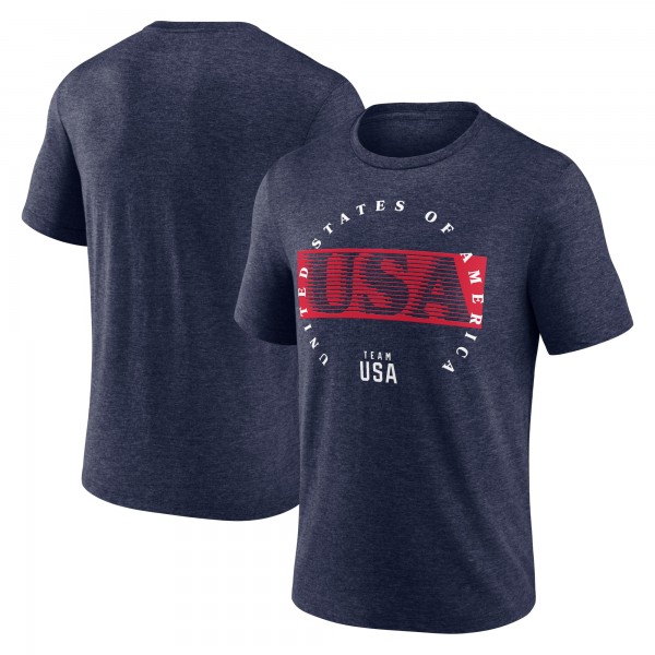 Футболка Team USA Vintage Stripes Tri-Blend - Navy