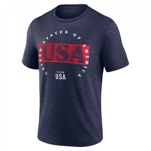 Футболка Team USA Vintage Stripes Tri-Blend - Navy