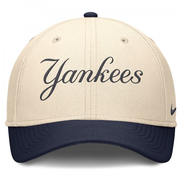 Бейсболка New York Yankees Nike Natural/Navy Statement Rise Performance