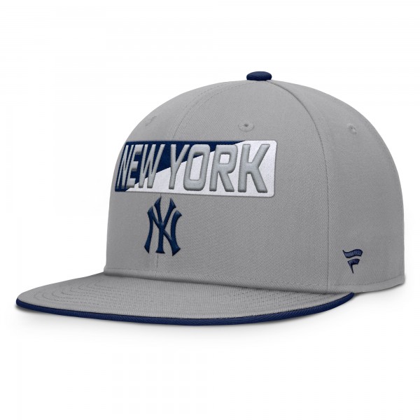 New York Yankees Fanatics Gray Punchout Snapback Hat
