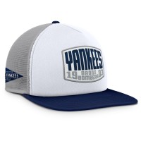 Бейсболка New York Yankees Fanatics Gray/White Cranked Foam Front Patch Trucker