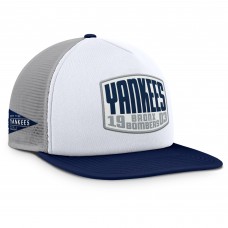 Бейсболка New York Yankees Fanatics Gray/White Cranked Foam Front Patch Trucker