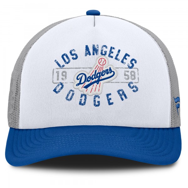 Бейсболка Los Angeles Dodgers Fanatics White/Royal Designated A-Frame Foam Front Trucker