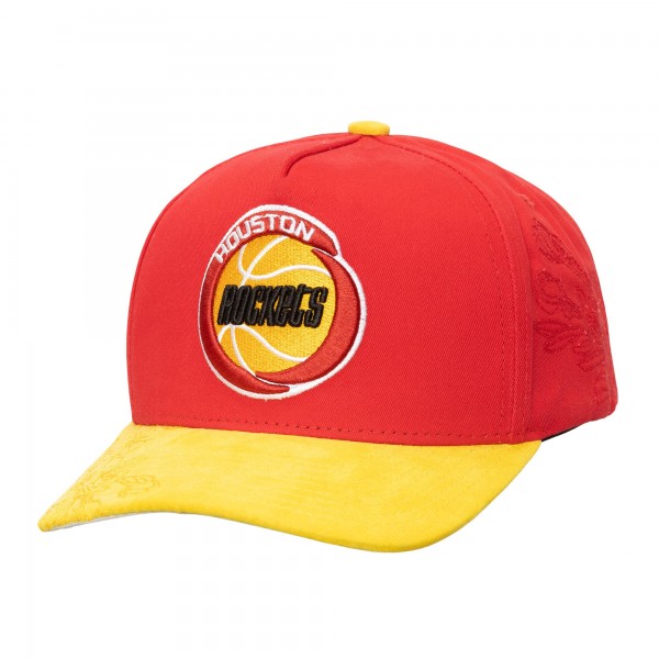 Бейсболка Houston Rockets Mitchell & Ness Red/Yellow May Flowers
