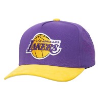 Бейсболка Los Angeles Lakers Mitchell & Ness Purple/Gold May Flowers