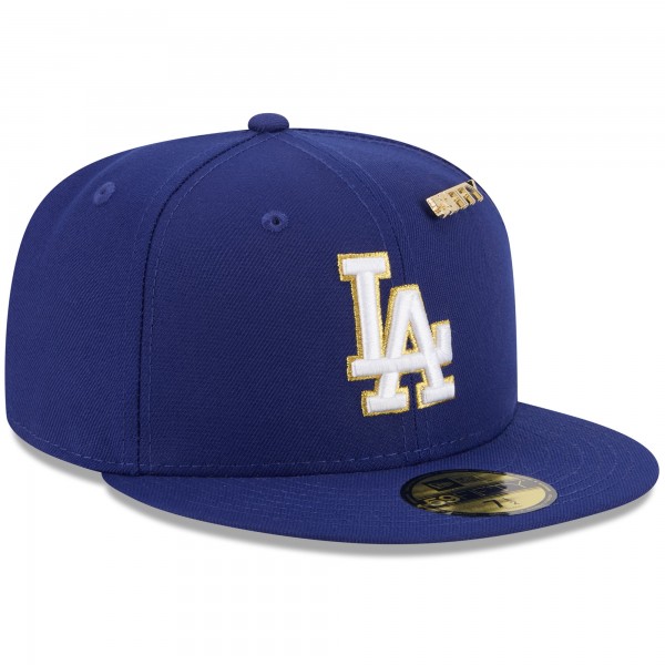 Бейсболка Los Angeles Dodgers New Era Royal 2025 59FIFTY Day 59FIFTY with Pins