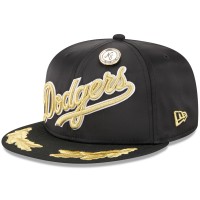 Бейсболка Los Angeles Dodgers New Era Black 2025 59FIFTY Day Gold Leaf 59FIFTY
