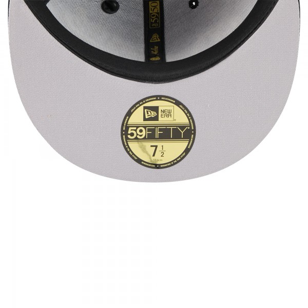 Бейсболка Los Angeles Dodgers New Era Black 2025 59FIFTY Day Gold Leaf 59FIFTY