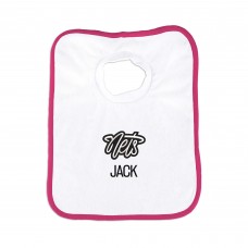 Infant Brooklyn Nets Chad & Jake White Personalized Pullover Bib