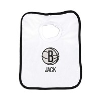 Infant Brooklyn Nets Chad & Jake White Personalized Pullover Bib