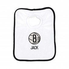Infant Brooklyn Nets Chad & Jake White Personalized Pullover Bib