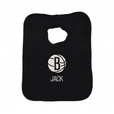 Infant Brooklyn Nets Chad & Jake Black Personalized Pullover Bib