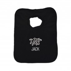 Infant Brooklyn Nets Chad & Jake Black Personalized Pullover Bib