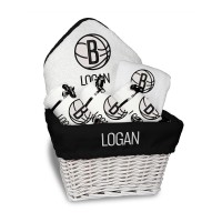 Infant Brooklyn Nets Chad & Jake Team Logo Personalized Medium Basket