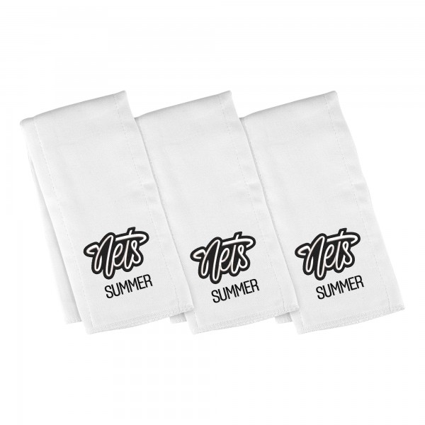 Brooklyn Nets Chad & Jake Infant Personalized Burp Cloth Three-Pack Set