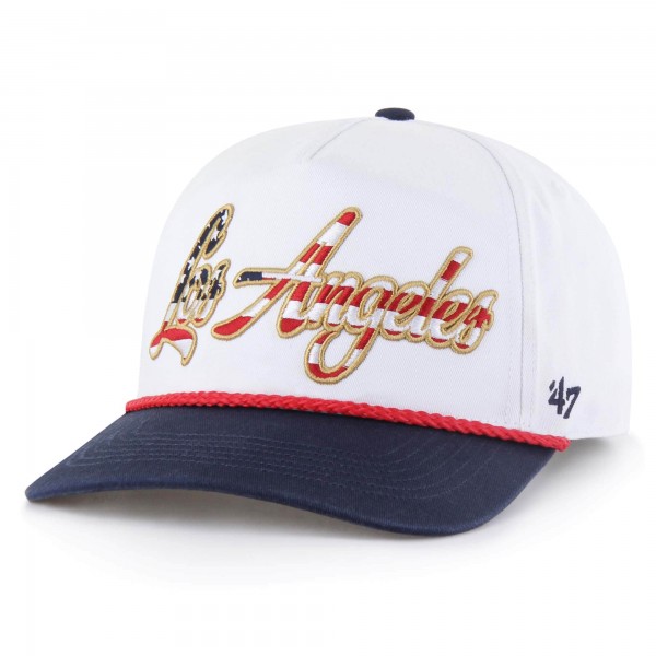 Бейсболка Los Angeles Dodgers 47 White Patriotic Overhand Hitch