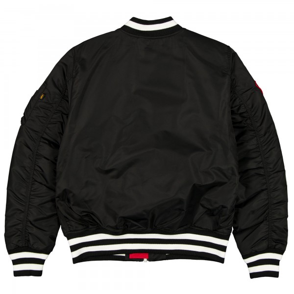 Chicago Bulls New Era x Alpha Industries Black Full-Zip Bomber Jacket