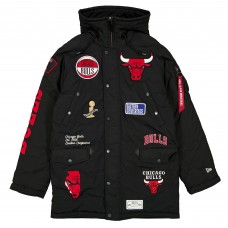 Chicago Bulls New Era x Alpha Industries Black Altitude Mod Full-Snap Parka