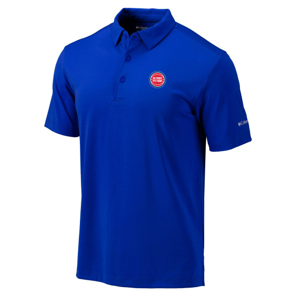 Detroit Pistons Columbia Blue Omni-Wick Drive Polo